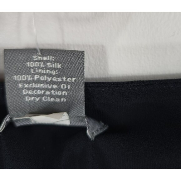 Ann Taylor Women's Size 10 Black White Embroidered Silk Tank Top NWT - Picture 6 of 7